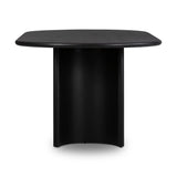 Featuring Paden Aged Black Acacia Dining Table by Four Hands at Amethyst Home. A study in shape. Solid black acacia forms crescent legs and a sprawling oval-shaped tabletop, bringing organic presence to the dining room. Seats 8–10 people.Overall Dimensions: 94.00"w x 42.00"d x 30.00"hWeight : 139.33 lbsMaterials : Thin Acacia Veneer, Solid Acacia. Amethyst Home provides interior design, new home construction design consulting, vintage area rugs, and lighting in the Portland metro area.