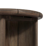 Featuring Paden Stained Toasted Brown Outdoor End Table by Four Hands at Amethyst Home. This Paden Stained Toasted Brown Outdoor End Table is the perfect addition to your outdoor space. Built for durability, the stained finish adds a touch of elegance while the sturdy design ensures it can withstand the elements. Enjoy the convenience of a ready to ship piece w. Amethyst Home provides interior design, new home construction design consulting, vintage area rugs, and lighting in the Tampa metro area.