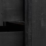 Beauty in simplicity. A clean cube of aged black-finished pine can be styled into a wide range of styles and spaces Amethyst Home provides interior design, new home construction design consulting, vintage area rugs, and lighting in the Calabasas metro area.