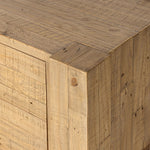 Beauty in simplicity. A clean cube of blonde-finished pine can be styled into a wide range of styles and spaces Amethyst Home provides interior design, new home construction design consulting, vintage area rugs, and lighting in the Laguna Beach metro area.