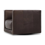 Featuring Phillip Heirloom Cigar Swivel Chair by Four Hands at Amethyst Home. Experience ultimate comfort and versatility with our Phillip Heirloom Cigar Swivel Chair. With its smooth swivel mechanism, you can easily pivot to your desired position. 
Overall Dimensions: 36.0" L x 33.5 " W x 28.0" H
Materials: Top Grain Leather, Pine Plywood, Solid PineWeight. Amethyst Home provides interior design, new home construction design consulting, vintage area rugs, and lighting in the Calabasas metro area.