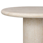 A simple double pedestal silhouette designed to let the material shine. This outdoor dining table features textured sand concrete meant to resemble the variance of natural stone, with a marbled look that's unique to each piece. Cover or store indoors during inclement weather and when not in use Amethyst Home provides interior design, new home construction design consulting, vintage area rugs, and lighting in the Boston metro area.