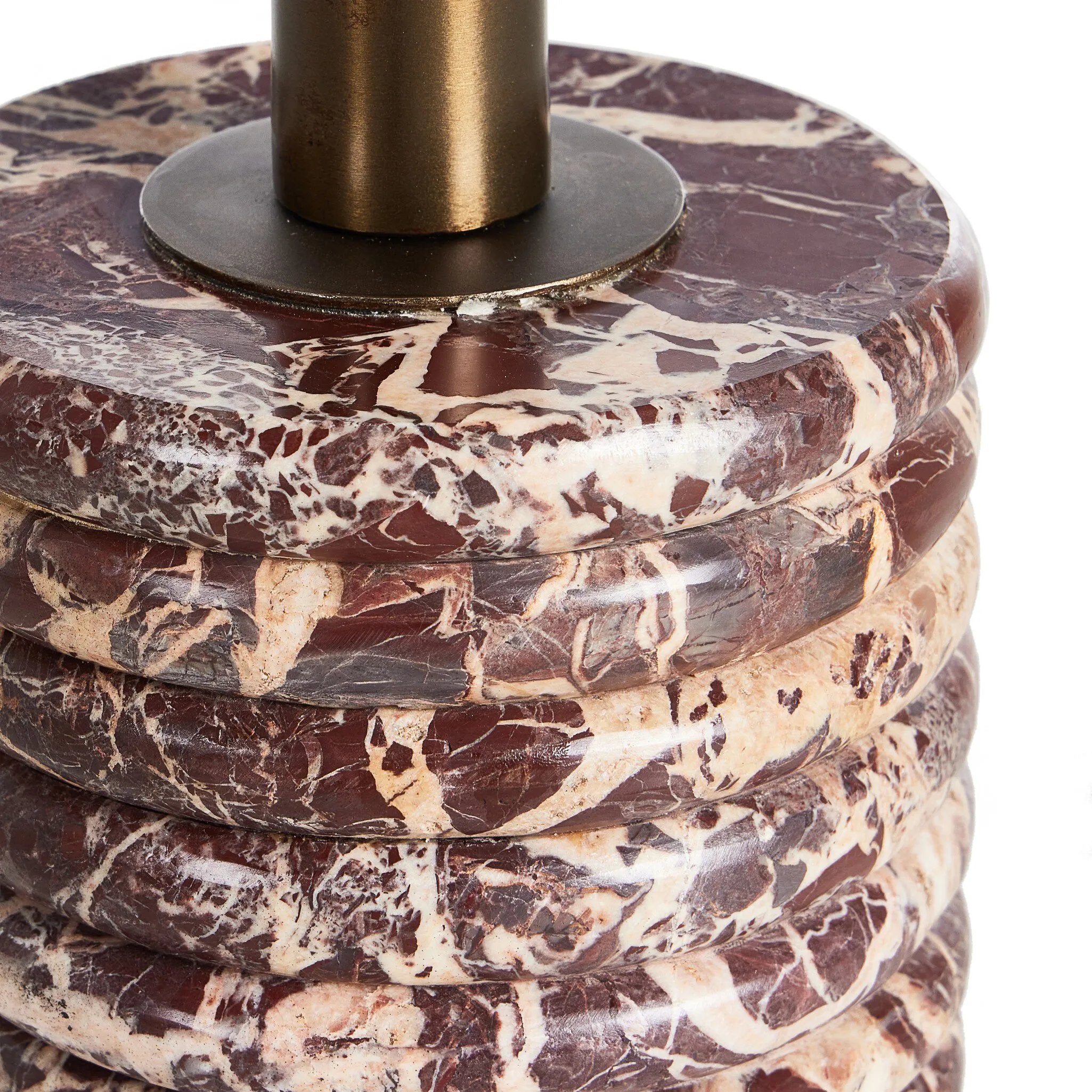 Featuring Reeves Garnet Marble End Table by Four Hands at Amethyst Home. Stacked channels of heavy character marble ensure this end table stands out as a statement piece. At a convenient drink table size, it is complemented by a dark brass metal finish for a striking contrast.
Materials: Solid Marble, Engineered HardwoodWeight: 49.6 lbs. Amethyst Home provides interior design, new home construction design consulting, vintage area rugs, and lighting in the Scottsdale metro area.