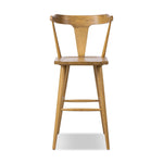 Featuring Ripley Sandy Oak Bar + Counter Stool by Four Hands at Amethyst Home. A fresh, bar-style take on mid-century Windsor seating, featuring a bowed, sculptural silhouette and soft black finish to highlight the natural grain of weathered oak.Bar StoolOverall Dimensions: 20.50"w x 20.50"d x 42.50"hWeight: 17.64 lbsCounter StoolOverall Dimensions: 20.. Amethyst Home provides interior design, new home construction design consulting, vintage area rugs, and lighting in the Winter Garden metro area.