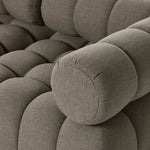 Featuring Roma Alessi Fawn Outdoor 4-Piece Sectional by Four Hands at Amethyst Home. A modern take on mid-century Italian design, soft volume and exaggerated proportions fuse for a sculpted look and playful feel. Atop a plinth-style teak base, outdoor-friendly four-piece sectional features dramatic tufting for a padded sit, indoors and out. Sustainably made wit. Amethyst Home provides interior design, new home construction design consulting, vintage area rugs, and lighting in the Tampa metro area.