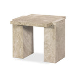 Featuring Romano Lunar Marble End Table by Four Hands at Amethyst Home. Overall Dimensions: 24.00"w x 20.00"d x 20.00"hWeight : 110.89 lbsMaterials: Solid Marble. Amethyst Home provides interior design, new home construction design consulting, vintage area rugs, and lighting in the Charlotte metro area.