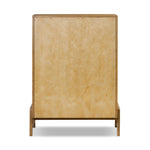 Amber-finished oak forms a clean silhouette for six spacious drawers with iron hardware wrapped in black top-grain leather. This item has been modified to comply with the STURDY Act. See a full list of modified products and data changes in the “STURDY Act” file in the Downloads section below Amethyst Home provides interior design, new home construction design consulting, vintage area rugs, and lighting in the Nashville metro area.