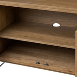 Amber-finished oak forms a clean silhouette with plenty of storage, accented with long iron hardware wrapped in black top-grain leather. Outset legs add an element of interest. Rear cutouts for cord management Amethyst Home provides interior design, new home construction design consulting, vintage area rugs, and lighting in the Salt Lake City metro area.