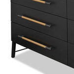 Featuring Rosedale Ebony Oak Veneer 8 Drawer Dresser by Four Hands at Amethyst Home. Introducing the Rosedale Ebony Oak Veneer 8 Drawer Dresser - the epitome of luxury and sophistication. With its sleek ebony oak veneer finish and 8 spacious drawers, this dresser is the perfect addition to any elegant bedroom. Organize your clothes and elevate your decor wi. Amethyst Home provides interior design, new home construction design consulting, vintage area rugs, and lighting in the Park City metro area.