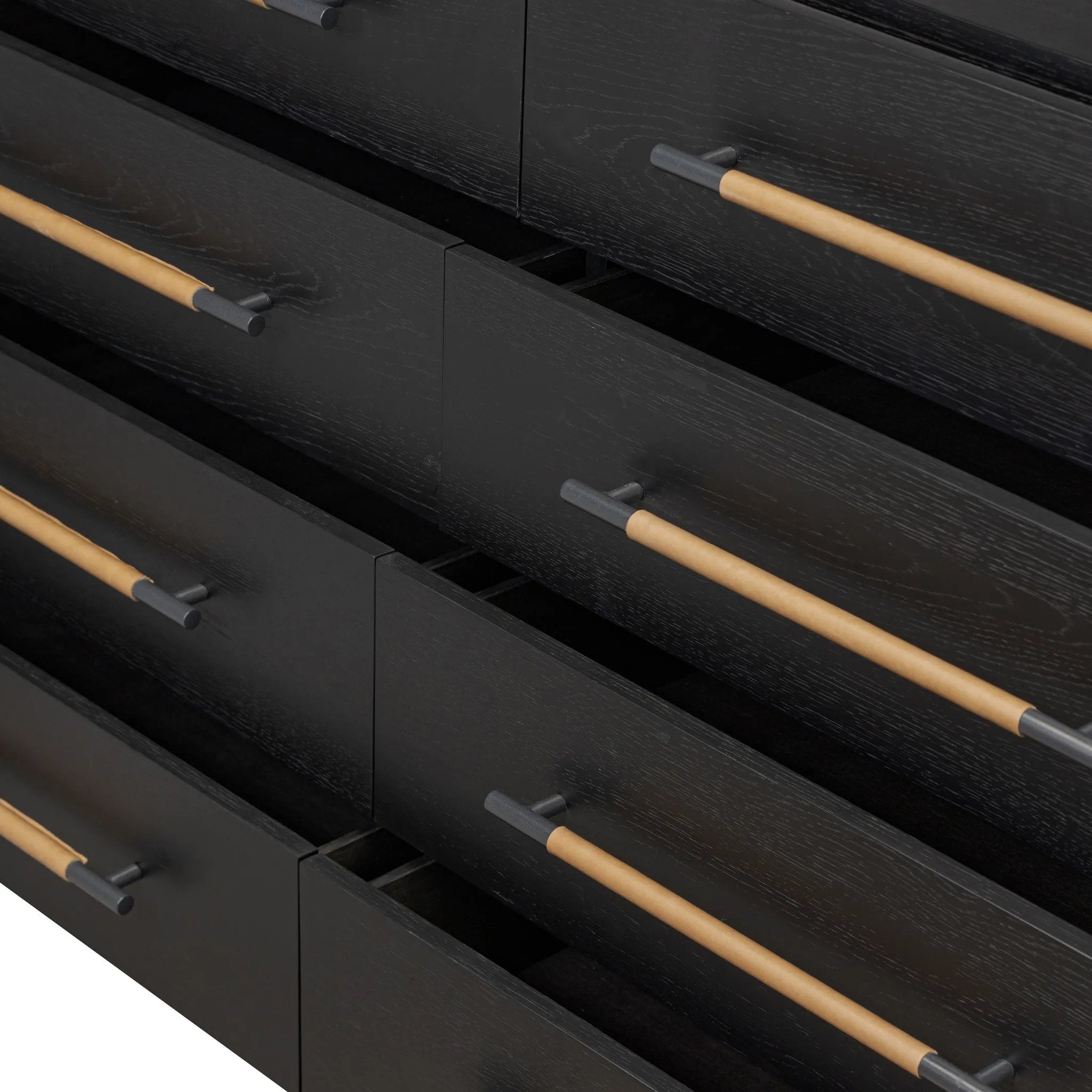 Featuring Rosedale Ebony Oak Veneer 8 Drawer Dresser by Four Hands at Amethyst Home. Introducing the Rosedale Ebony Oak Veneer 8 Drawer Dresser - the epitome of luxury and sophistication. With its sleek ebony oak veneer finish and 8 spacious drawers, this dresser is the perfect addition to any elegant bedroom. Organize your clothes and elevate your decor with. Amethyst Home provides interior design, new home construction design consulting, vintage area rugs, and lighting in the Seattle metro area.