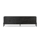 Featuring Rosedale Ebony Oak Veneer Media Console by Four Hands at Amethyst Home. This Rosedale Ebony Oak Veneer Media Console is the perfect addition to any media room or living space. Made with high-quality materials and a sleek design, this media console provides ample storage for all of your media devices. With its ebony oak veneer finish, it is both styli. Amethyst Home provides interior design, new home construction design consulting, vintage area rugs, and lighting in the Boston metro area.