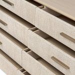 Elevate your bedroom styling with a storage-driven dresser of light, natural oak. A smooth top pairs with eight spacious drawers covered with woven paper cord. The result: a clean, Scandinavian-inspired look that will work into your collection beautifully Amethyst Home provides interior design, new home construction design consulting, vintage area rugs, and lighting in the Monterey metro area.