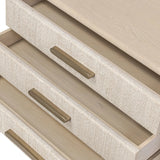 Elevate your bedside storage with a nightstand of light, natural oak. A smooth top pairs with three drawer fronts of woven paper cord for a clean, Scandinavian-inspired look that will work into your bedroom collection beautifully Amethyst Home provides interior design, new home construction design consulting, vintage area rugs, and lighting in the Dallas metro area.