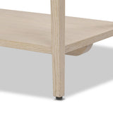 Featuring Rosenell Natural Oak Veneer Console Table 60" by Four Hands at Amethyst Home. Elevate your living space or media room with a slim-profile console of light, natural oak. A smooth top pairs with two drawers covered with woven paper cord, while lower open shelving creates bonus storage and display options. The result: a clean, Scandinavian-inspired l. Amethyst Home provides interior design, new home construction design consulting, vintage area rugs, and lighting in the Charlotte metro area.