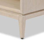 Elevate your bedside storage with a nightstand of light, natural oak. A smooth top pairs with a single drawer front of woven paper cord for a clean, Scandinavian-inspired look that will work into your bedroom collection beautifully Amethyst Home provides interior design, new home construction design consulting, vintage area rugs, and lighting in the Dallas metro area.