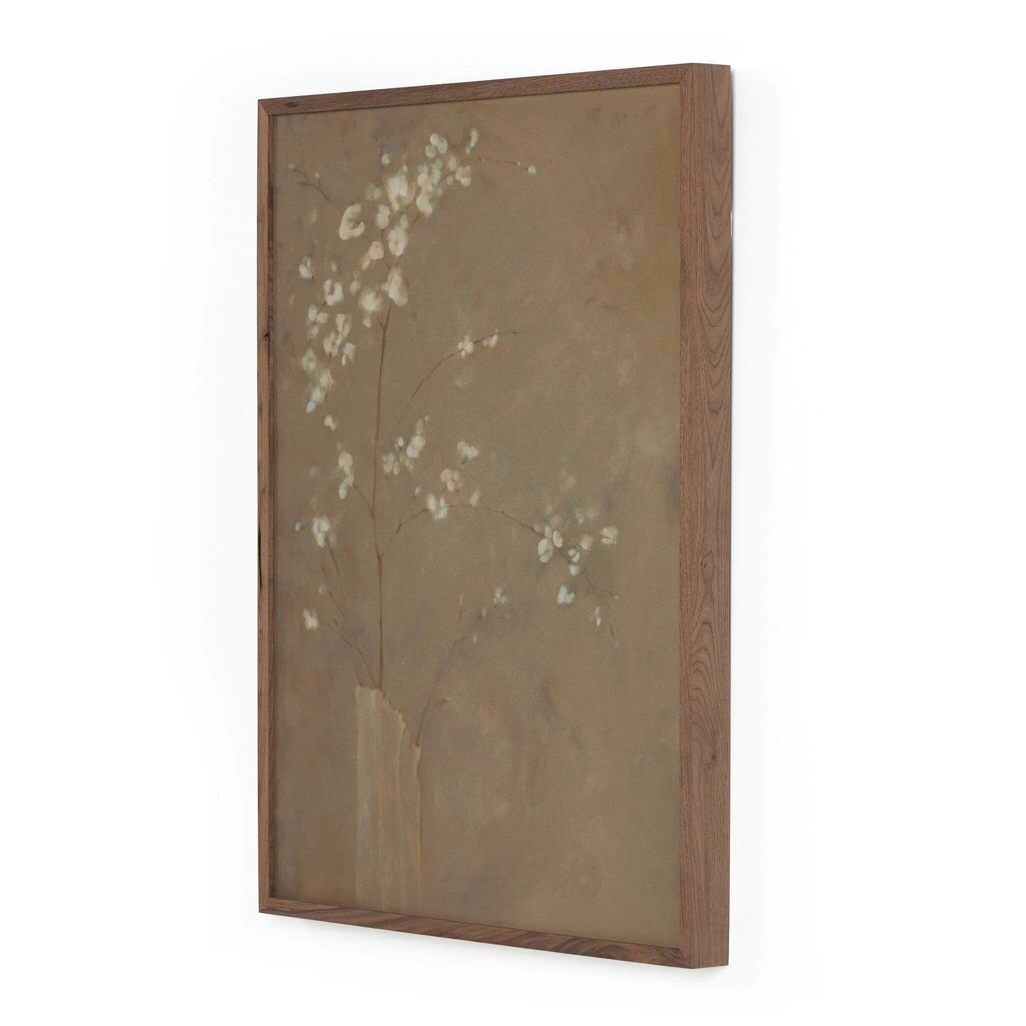 Featuring Sakura by Jess Engle by Four Hands at Amethyst Home. Austin-based artist Jess Engle taps nature and geometry for artistic inspiration. Raw canvas is wrapped and flush mounted in a rustic walnut frame. Handmade in Austin, Texas.18" x 24"Overall Dimensions: 18.00"w x 1.50"d x 24.00"hWeight: 15.00 lbs30" x 40"Overall Dimensions: 30.00"w x 2.50"d x 40. Amethyst Home provides interior design, new home construction design consulting, vintage area rugs, and lighting in the Nashville metro area.