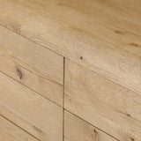 Blending modern design with classic features, this dresser is at once soft and bold. Set low to the ground on rounded feet, the dresser has prominent rounded corners that emphasize its smooth finish. Crafted from solid warm oak and veneers with push-latch hardware for a clean front Amethyst Home provides interior design, new home construction design consulting, vintage area rugs, and lighting in the Winter Garden metro area.