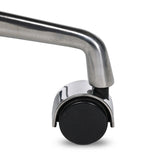 Shiny stainless steel frames Four Hands-exclusive top-leather cushioning for a balance of comfort and edge. Overfilled for a relaxed sit, a cushioned seat and back keep things supportive. Adjustable height and smooth 360-swivel bring ease to your workspace Amethyst Home provides interior design, new home construction design consulting, vintage area rugs, and lighting in the Newport Beach metro area.