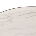 Featuring Skye White Marble Round Dining Table by Four Hands at Amethyst Home. Mixed materials make for great drama. A cone-tapered base of dark, weathered oak supports a rounded tabletop of white-finished solid marble, with oak banding on the edges for thoughtful contrast.Overall Dimensions: 42.00"w x 42.00"d x 30.00"hWeight : 158.73 lbsMaterials : Solid M. Amethyst Home provides interior design, new home construction design consulting, vintage area rugs, and lighting in the Nashville metro area.