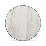 Featuring Skye White Marble Round Dining Table by Four Hands at Amethyst Home. Mixed materials make for great drama. A cone-tapered base of dark, weathered oak supports a rounded tabletop of white-finished solid marble, with oak banding on the edges for thoughtful contrast.Overall Dimensions: 42.00"w x 42.00"d x 30.00"hWeight : 158.73 lbsMaterials : Solid Ma. Amethyst Home provides interior design, new home construction design consulting, vintage area rugs, and lighting in the Portland metro area.