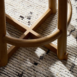 Featuring Staria Saxon Sand Swivel Stool by Four Hands at Amethyst Home. Perfectly sized for the counter, a 360-degree swivel stool pairs a warm oak frame with sand seating in a chunky basketweave. Tapered legs meet a crossed base ties it all together. Overall Dimensions: 18.25"w x 18.25"d x 27.50"h. Amethyst Home provides interior design, new home construction design consulting, vintage area rugs, and lighting in the Calabasas metro area.