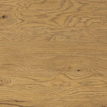 Bring a Nordic, material-driven look to your bedroom with a six-drawer dresser of grain-rich oak and drawer fronts covered with tan top-grain leather. Finished out with long, linear iron hardware Amethyst Home provides interior design, new home construction design consulting, vintage area rugs, and lighting in the Alpharetta metro area.