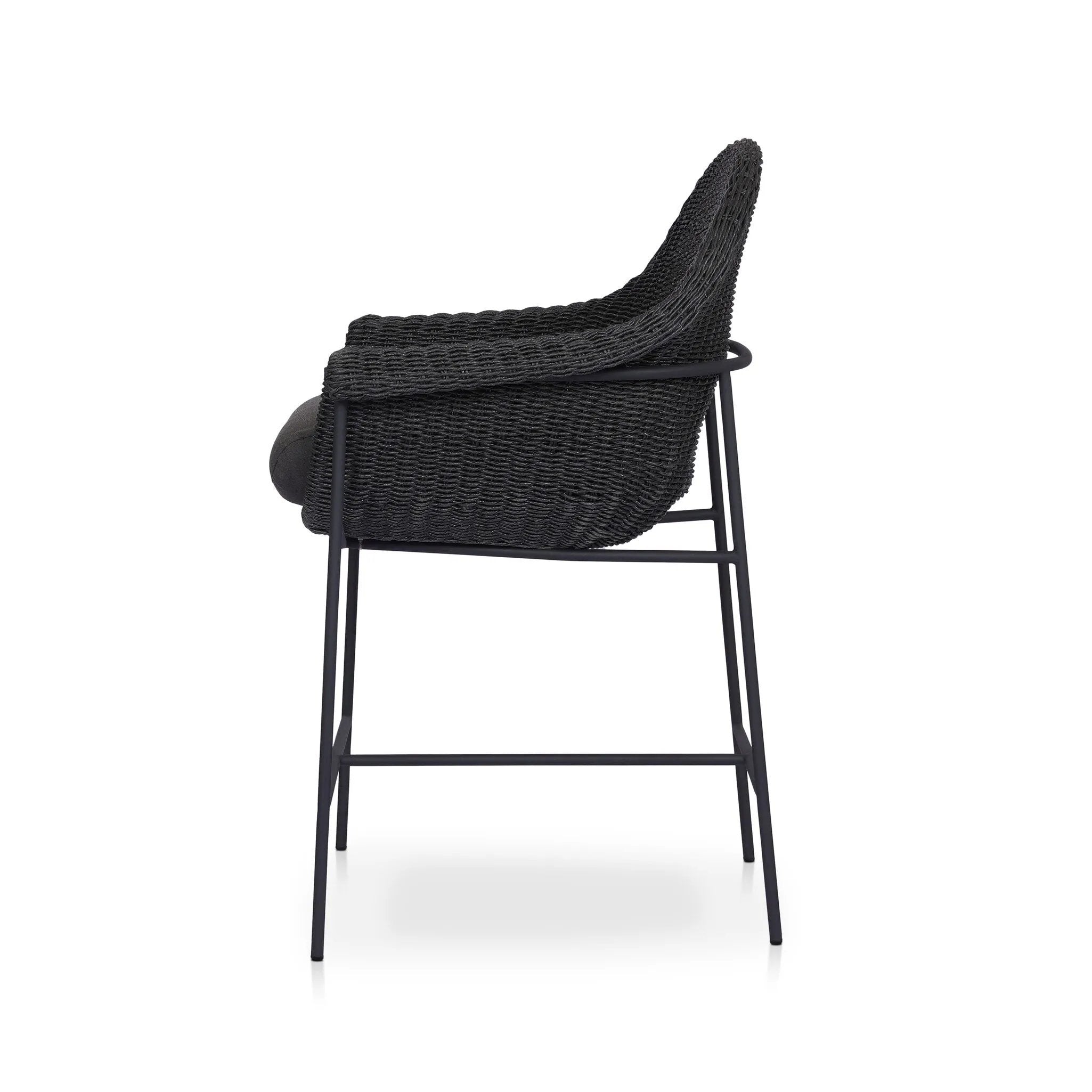 Featuring Suerte Arashi Ink Outdoor Stool by Four Hands at Amethyst Home. Crafted from durable and weather-resistant materials, the Suerte Arashi Ink Outdoor Stool is the perfect addition to any outdoor space. With its sleek design and sturdy construction, this stool offers both style and functionality. Enjoy the outdoors in comfort and style with the Suer. Amethyst Home provides interior design, new home construction design consulting, vintage area rugs, and lighting in the Des Moines metro area.