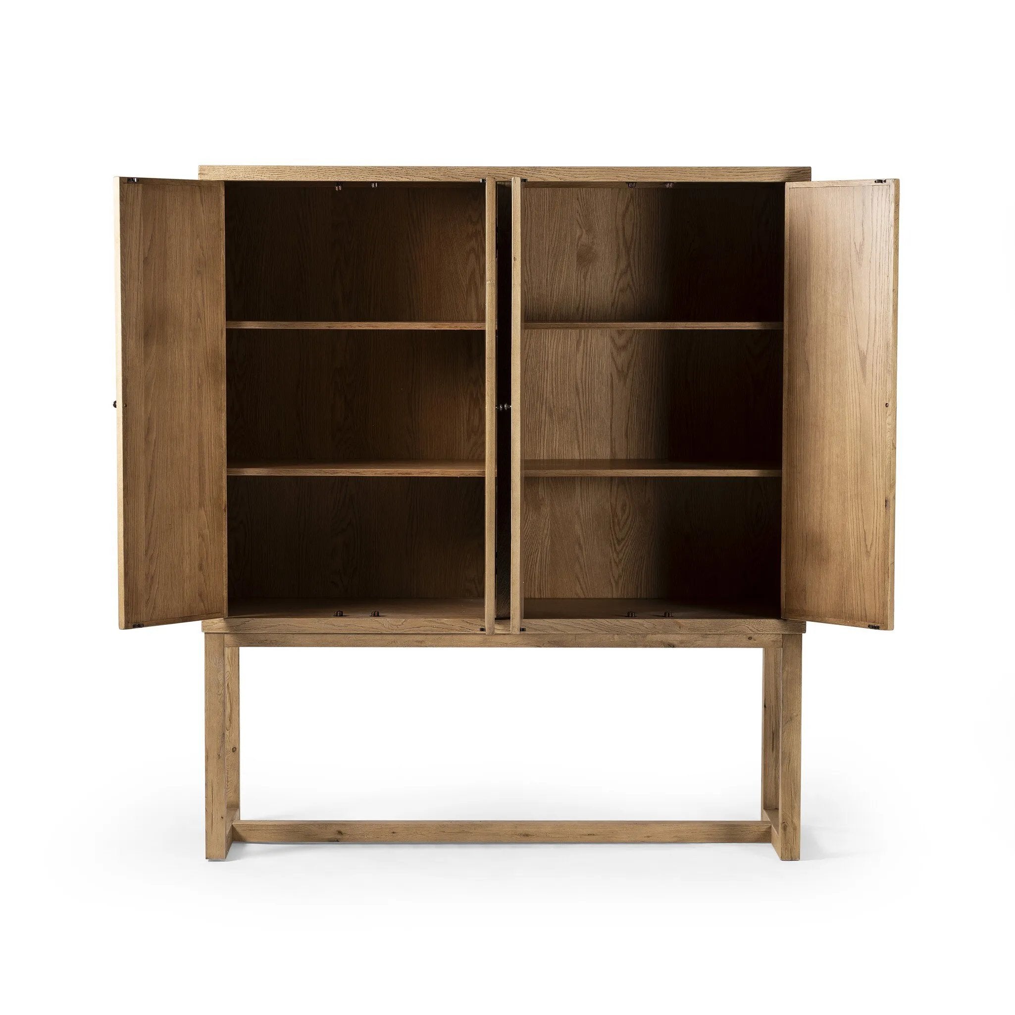 Featuring Tamara Worn Oak Cabinet by Four Hands at Amethyst Home. Worn oak cabinetry with paneled doors, all atop an elevated stand. With natural cracks for character, this piece can be styled just about anywhere, bringing with it bonus storage and vintage charm.
Overall Dimensions: 19.25" L x 60.5 " W x 69.5" H
Collection: CordellaColors: Worn Oak VeneerMate. Amethyst Home provides interior design, new home construction design consulting, vintage area rugs, and lighting in the Houston metro area.