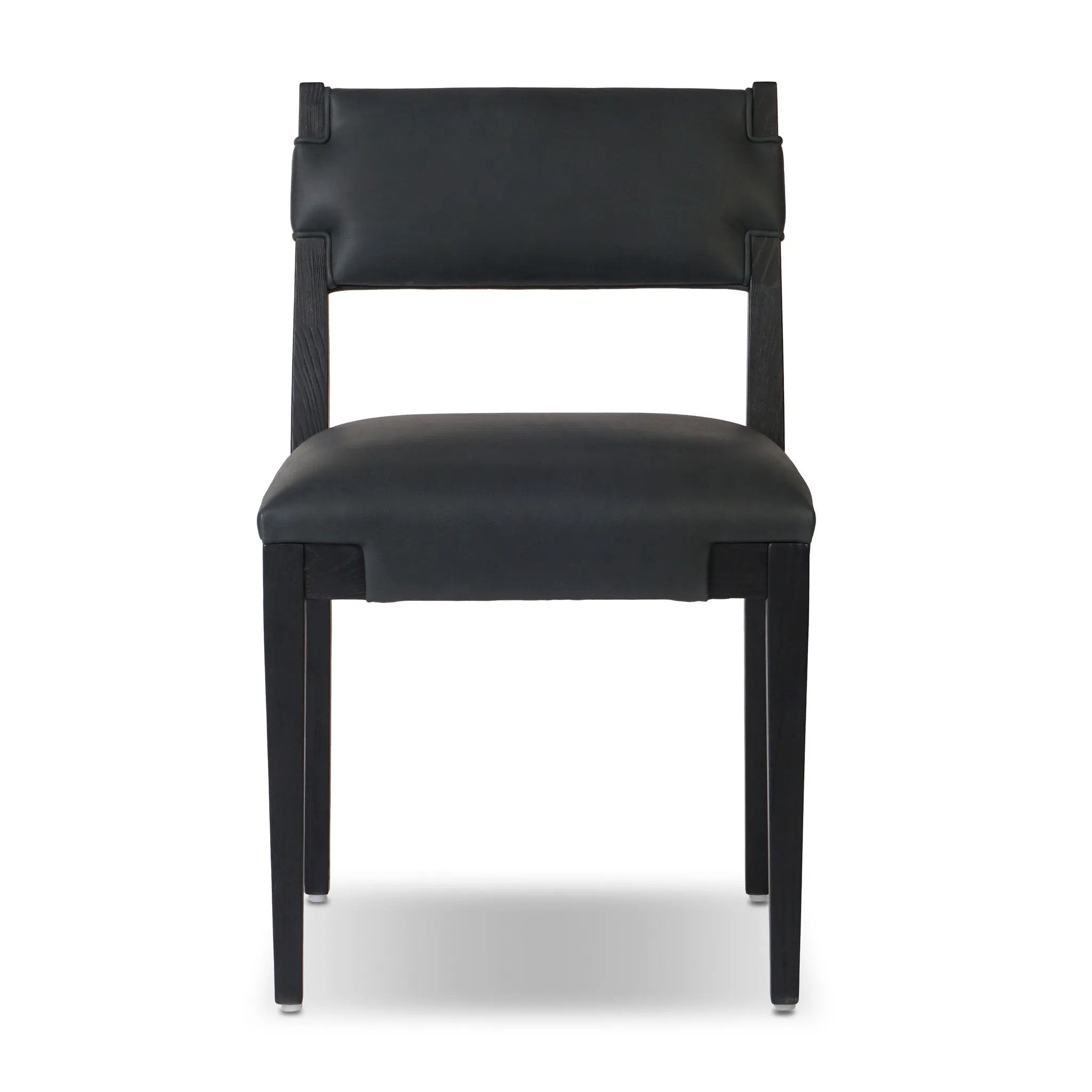 Featuring Tamari Brickhouse Black Dining Chair by Four Hands at Amethyst Home. Indulge in the luxurious experience of dining with our Tamari Brickhouse Black Dining Chair. With its sleek and sophisticated design, this chair is sure to elevate any dining space. Comfortable and elegant, it's the perfect addition to your upscale lifestyle.
Overall Dimensions: . Amethyst Home provides interior design, new home construction design consulting, vintage area rugs, and lighting in the Park City metro area.