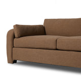 Featuring Tate Antwerp Cafe Sofa-98" by Four Hands at Amethyst Home. Made in the USA, this inviting sofa features large, arched arms with extra padding, offering a sleek yet comfortable look. Upholstered in a durable, linen-like fabric, it balances practicality with a soft, textured feel. Six loose cushions ? including two large back and seat cushions and. Amethyst Home provides interior design, new home construction design consulting, vintage area rugs, and lighting in the Kansas City metro area.