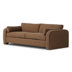 Featuring Tate Antwerp Cafe Sofa-98" by Four Hands at Amethyst Home. Made in the USA, this inviting sofa features large, arched arms with extra padding, offering a sleek yet comfortable look. Upholstered in a durable, linen-like fabric, it balances practicality with a soft, textured feel. Six loose cushions ? including two large back and seat cushions and two. Amethyst Home provides interior design, new home construction design consulting, vintage area rugs, and lighting in the Seattle metro area.