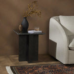 Featuring Terrell Black Marble End Table by Four Hands at Amethyst Home. Expertly crafted, the Terrell Black Marble End Table elevates any room with its sleek design and durable construction. The perfect addition to your living space, this end table offers both functionality and style. Made with high-quality marble, it provides a touch of elegance while be. Amethyst Home provides interior design, new home construction design consulting, vintage area rugs, and lighting in the Alpharetta metro area.