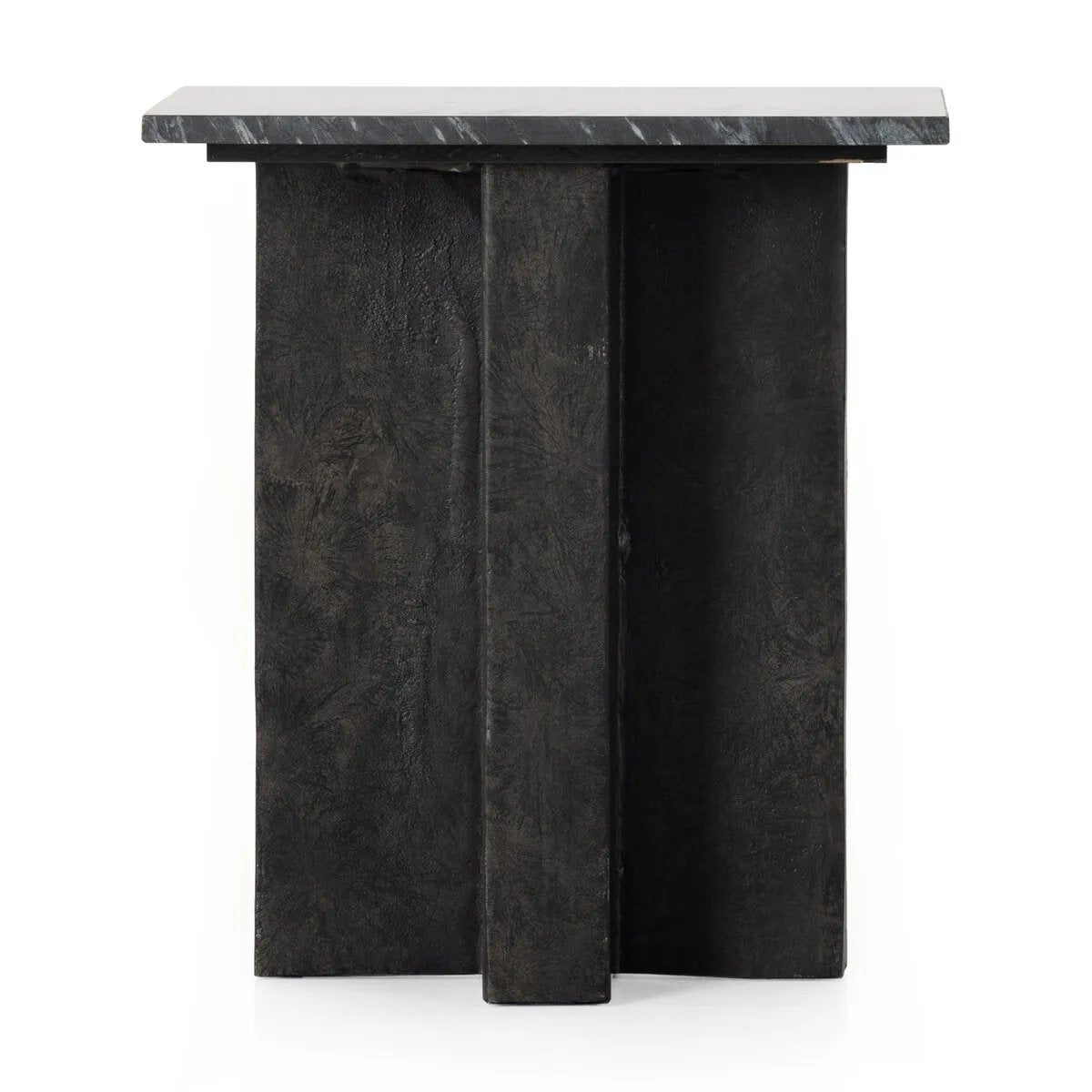 Featuring Terrell Black Marble End Table by Four Hands at Amethyst Home. Expertly crafted, the Terrell Black Marble End Table elevates any room with its sleek design and durable construction. The perfect addition to your living space, this end table offers both functionality and style. Made with high-quality marble, it provides a touch of elegance while bei. Amethyst Home provides interior design, new home construction design consulting, vintage area rugs, and lighting in the Calabasas metro area.