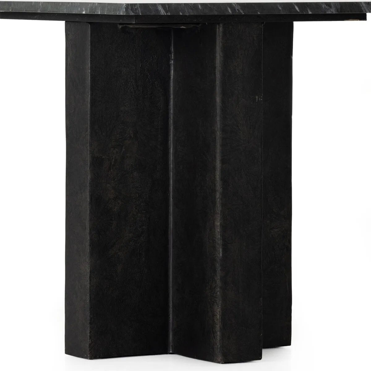 Featuring Terrell Black Marble End Table by Four Hands at Amethyst Home. Expertly crafted, the Terrell Black Marble End Table elevates any room with its sleek design and durable construction. The perfect addition to your living space, this end table offers both functionality and style. Made with high-quality marble, it provides a touch of elegance while bei. Amethyst Home provides interior design, new home construction design consulting, vintage area rugs, and lighting in the Charlotte metro area.