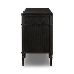 Made from distressed black-finished oak with slim legs, nine drawers bring antique European vibes to modern bedroom styling. This item has been modified to comply with the STURDY Act. See a full list of modified products and data changes in the “STURDY Act” file in the Downloads section below Amethyst Home provides interior design, new home construction design consulting, vintage area rugs, and lighting in the Charlotte metro area.