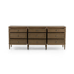 Made from toasted oak with slim legs, nine drawers bring antique European vibes to modern bedroom styling. This item has been modified to comply with the STURDY Act. See a full list of modified products and data changes in the “STURDY Act” file in the Downloads section below Amethyst Home provides interior design, new home construction design consulting, vintage area rugs, and lighting in the Des Moines metro area.