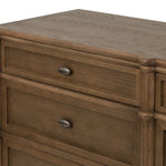 Made from toasted oak with slim legs, nine drawers bring antique European vibes to modern bedroom styling. This item has been modified to comply with the STURDY Act. See a full list of modified products and data changes in the “STURDY Act” file in the Downloads section below Amethyst Home provides interior design, new home construction design consulting, vintage area rugs, and lighting in the Monterey metro area.