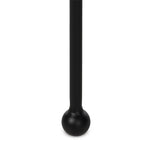 An exaggeratedly slim, airy tripod base of black-finished iron supports a light beige shade of 100% cotton, for a classic look with contrast Amethyst Home provides interior design, new home construction design consulting, vintage area rugs, and lighting in the Dallas metro area.