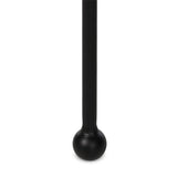 An exaggeratedly slim, airy tripod base of black-finished iron supports a light beige shade of 100% cotton, for a classic look with contrast Amethyst Home provides interior design, new home construction design consulting, vintage area rugs, and lighting in the Dallas metro area.