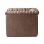 Featuring Watson Palermo Cigar Swivel Chair by Four Hands at Amethyst Home. Try a uniquely fresh take on traditional. Squared arms reimagine the English roll arm, with vertical channeling for a linear look with great texture. Swivel chair is upholstered in a thick-cut leather with natural graining throughout for added depth.
Overall Dimensions: 37.00"w x 33.50". Amethyst Home provides interior design, new home construction design consulting, vintage area rugs, and lighting in the Miami metro area.