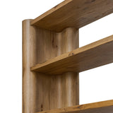 Thick, curvy and rounded sides give this bookcase its playful character inspired by soft Brutalism. Made from light, solid oak, substantial shelving provides generous space for books, photos and keepsakes Amethyst Home provides interior design, new home construction design consulting, vintage area rugs, and lighting in the Salt Lake City metro area.