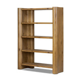 Thick, curvy and rounded sides give this bookcase its playful character inspired by soft Brutalism. Made from light, solid oak, substantial shelving provides generous space for books, photos and keepsakes Amethyst Home provides interior design, new home construction design consulting, vintage area rugs, and lighting in the San Diego metro area.