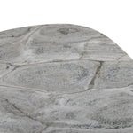 Shape and material share the spotlight in this large, tripod-style onyx coffee table. Turned, pillar legs and dramatic natural veining offer a look of movement. Option to pair with smaller matching table for a nested look Amethyst Home provides interior design, new home construction design consulting, vintage area rugs, and lighting in the Austin metro area.