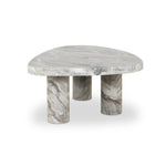 Shape and material share the spotlight in this large, tripod-style onyx coffee table. Turned, pillar legs and dramatic natural veining offer a look of movement. Option to pair with smaller matching table for a nested look Amethyst Home provides interior design, new home construction design consulting, vintage area rugs, and lighting in the Houston metro area.