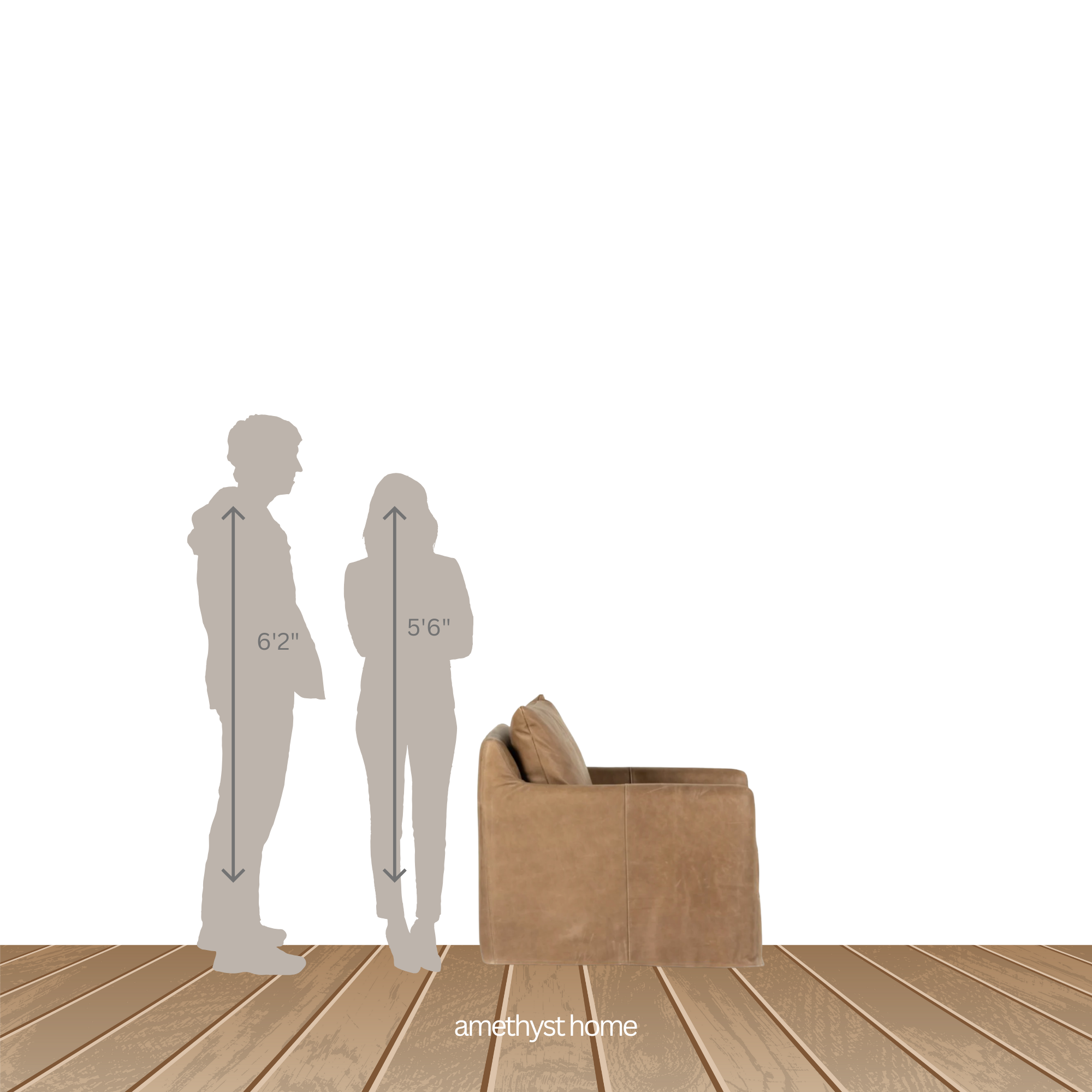 Featuring Freddy Leather Swivel Chair by Four Hands at Amethyst Home. The Freddy Leather Swivel Chair is a slipcovered, leather swivel chair -- perfect for moody rooms. The chair features a comfortable, plush back and supportive seat. Please expect natural distressing.
Overall Dimensions: 27"W x 35.50"L x 32.75"HSeat Depth: 20"Seat Height: 18"Arm Heigh. Amethyst Home provides interior design, new home construction design consulting, vintage area rugs, and lighting in the Salt Lake City metro area.