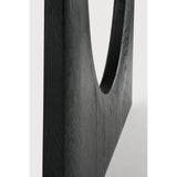 Featuring Geometric Oak Black Rectangular Dining Table by Ethnicraft at Amethyst Home. With enriched shapes and unexpected details, the Geometric solid oak dining table is a statement item, equally at home in the dining room or workspace. Luxury comes with its length, which is offset by softened edges and natural lines. Interesting shapes are in play to add volume and practical com. Amethyst Home provides interior design, new construction, custom furniture, and area rugs in the Monterey metro area