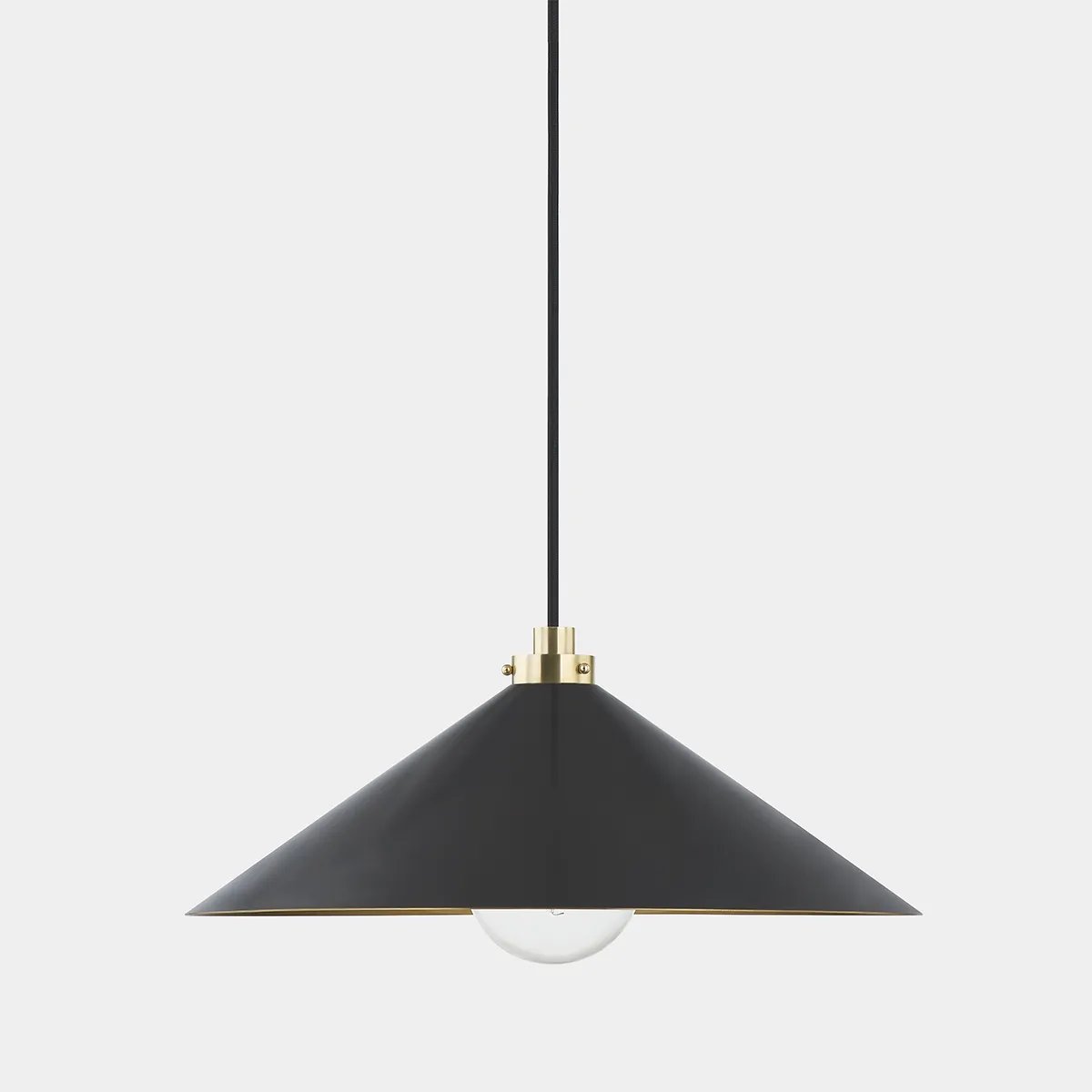 This classic metal shade design feels special with fresh finish combinations and sleek, heritage-inspired details. The contrastiing Aged Brass accents and modern gooseneck arm allow the pendants and sconce an updated, yet classic feel. The tapered shade over a five-light candelabra give the chandelier new traditional appeal. Amethyst Home provides interior design, new home construction design consulting, vintage area rugs, and lighting in the Scottsdale metro area.