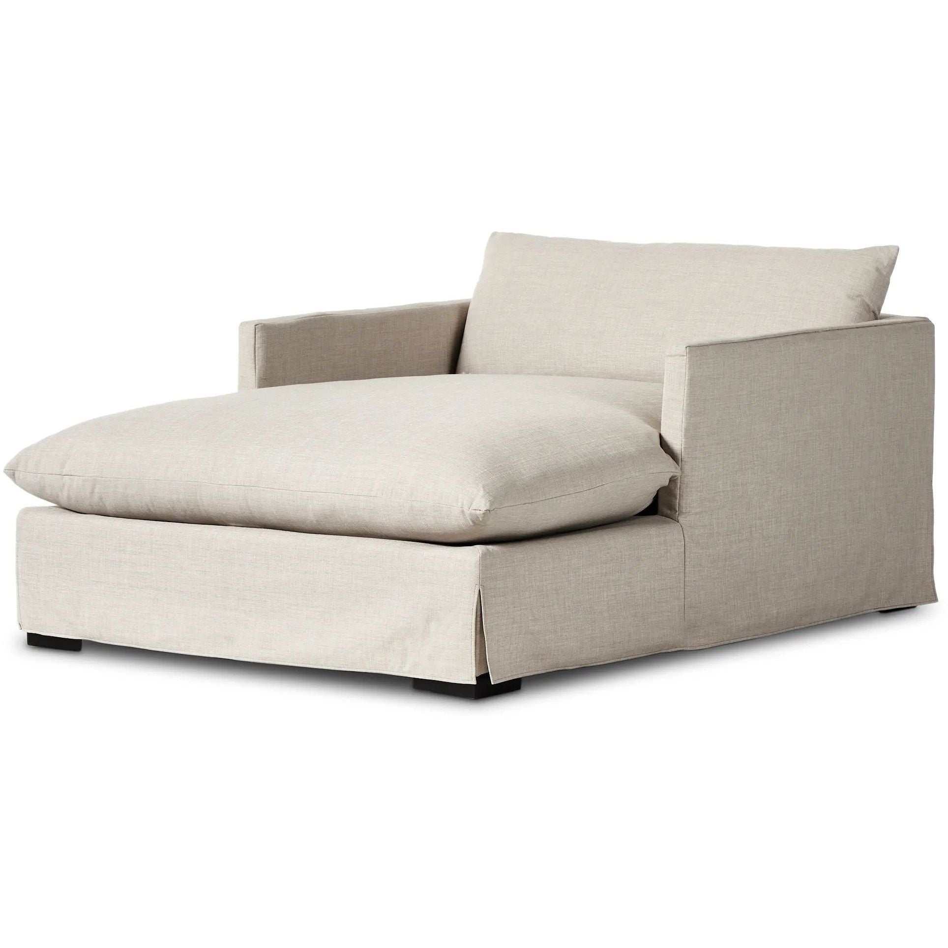 Featuring Habitat Bennett Moon Chaise Lounge by Four Hands at Amethyst Home. Designed for lounging. High-performance fabric covers shelter arms and pillow-inspired cushion. Performance fabrics are specially created to withstand spills, stains, high traffic and wear, ensuring long-term comfort and unmatched durability.Overall Dimensions: 67.5"W x 48"L x 32.5"H
. Amethyst Home provides interior design, new home construction design consulting, vintage area rugs, and lighting in the Dallas metro area.