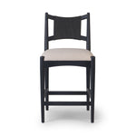 Featuring Haddon Antwerp Natural Counter Stool by Four Hands at Amethyst Home. A curved back wrapped and textural woven paper cord take this everyday counter stool to new heights. Black-finished parawood frames a linen-blend seat for a clean look with contrast.Overall Dimensions: 19.75"w x 23.25"d x 39.25"hWeight : 19.51 lbsMaterials : 39% Linen, 35% Cotton, 26% Polyester, Solid . Amethyst Home provides interior design, new construction, custom furniture, and area rugs in the Alpharetta metro area