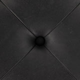 Featuring Halston Heirloom Black Cocktail Ottoman by Four Hands at Amethyst Home. A Seventies-era style inspired by a flea market find. Top-grain leather features dramatic tufting with sling detailing and wide ash framing below. Sourced from one of the oldest family-owned tanneries in Italy's Bassano del Grappa, heirloom leather is salvaged and processed from upcycled hides feat. Amethyst Home provides interior design, new construction, custom furniture, and area rugs in the Kansas City metro area